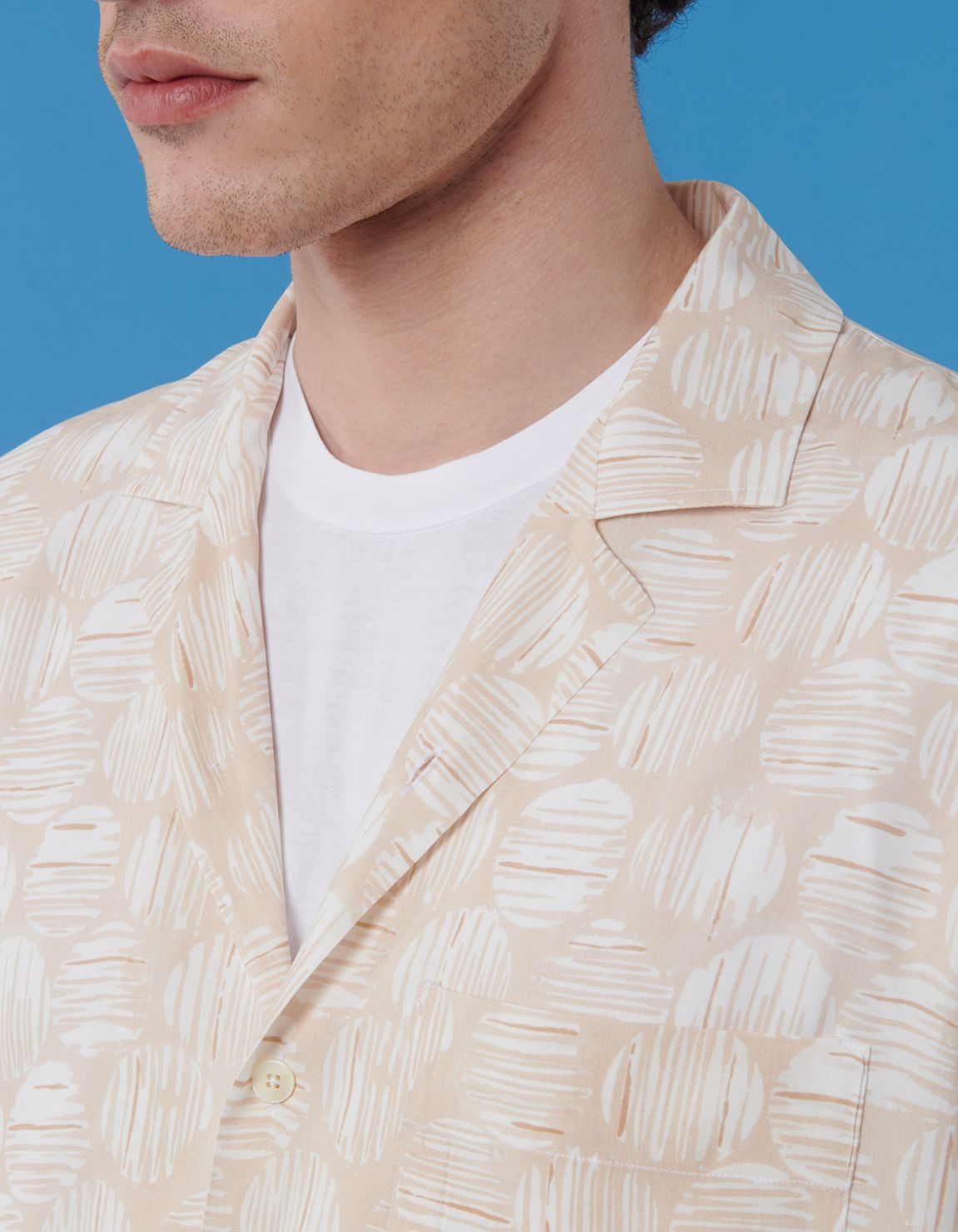 Pale Pink Viscose Pattern Shirt Collar spread Tailor Custom Fit 2