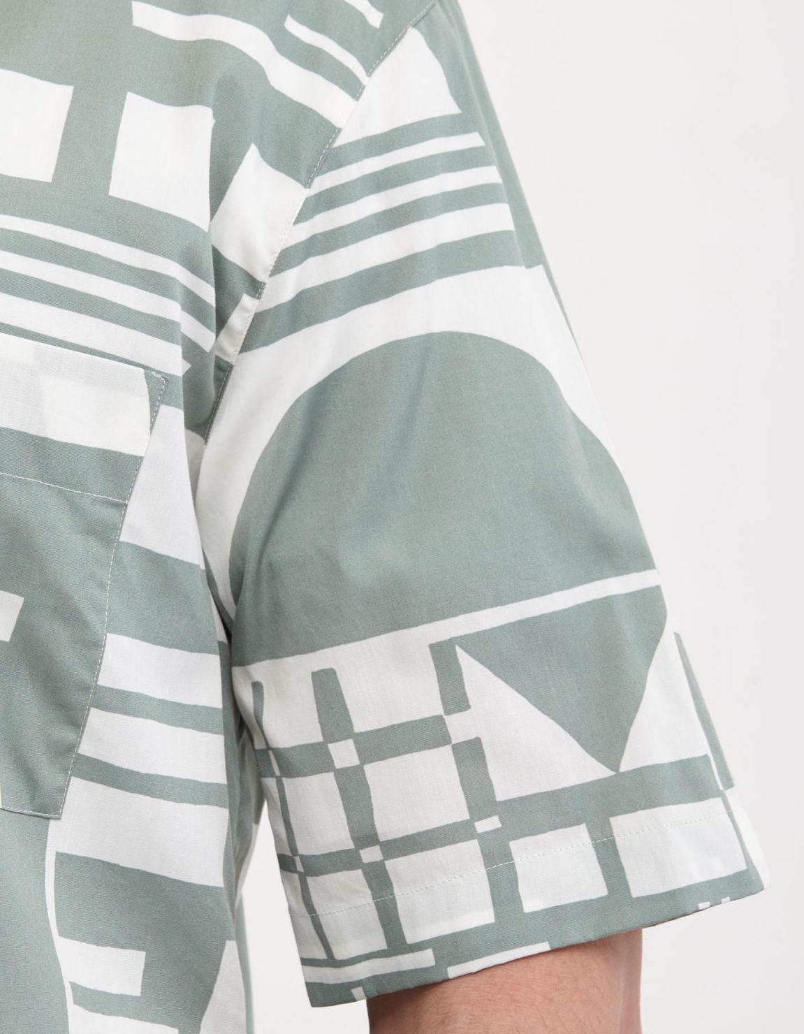 Sage Green Poplin Pattern Shirt Collar spread Tailor Custom Fit 5