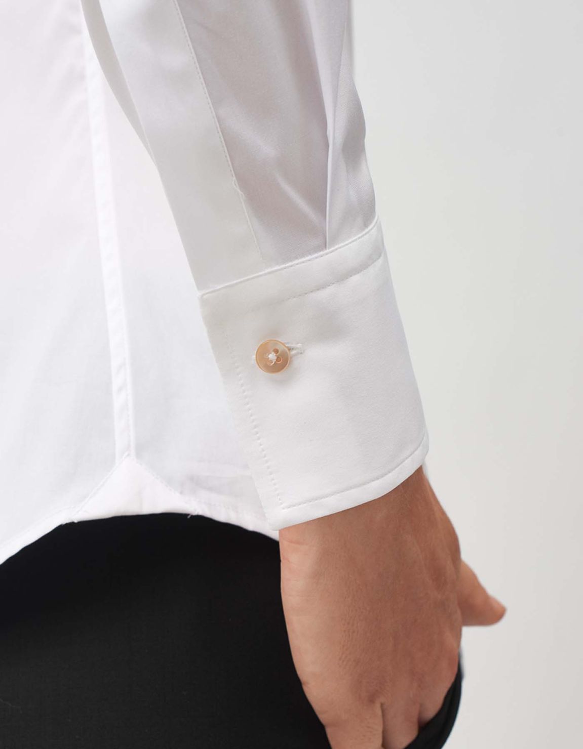 Camicia Bianco Stretch Tinta Unita Slim Fit 2