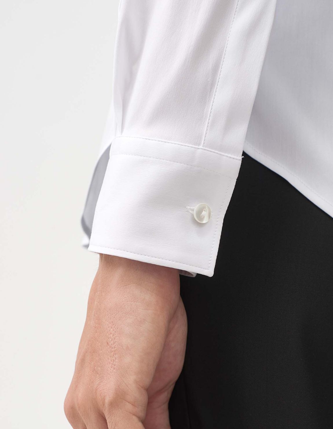 Camicia Bianco Stretch Tinta Unita Regular Fit 2