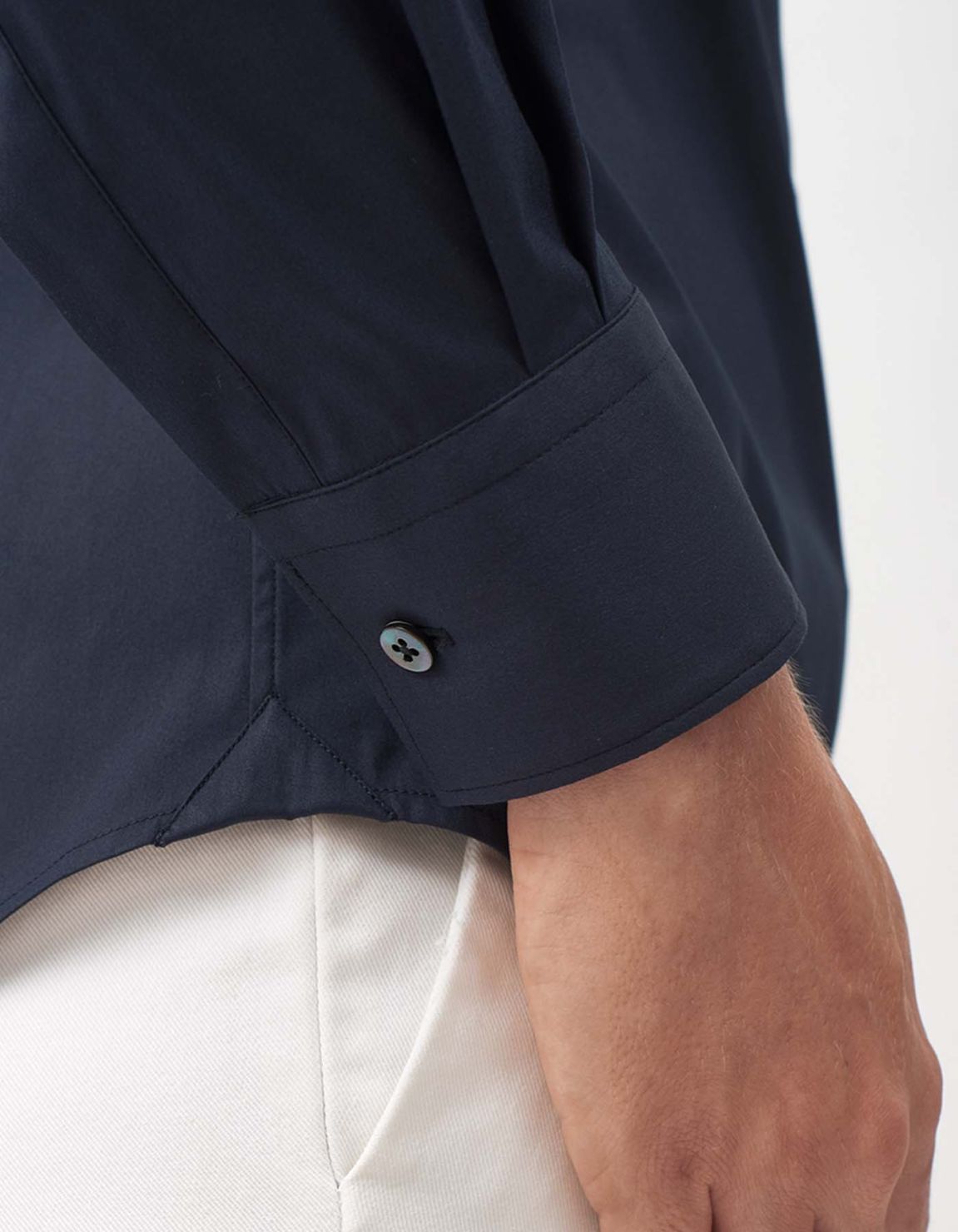 Camicia Blu navy Stretch Tinta Unita Regular Fit 2