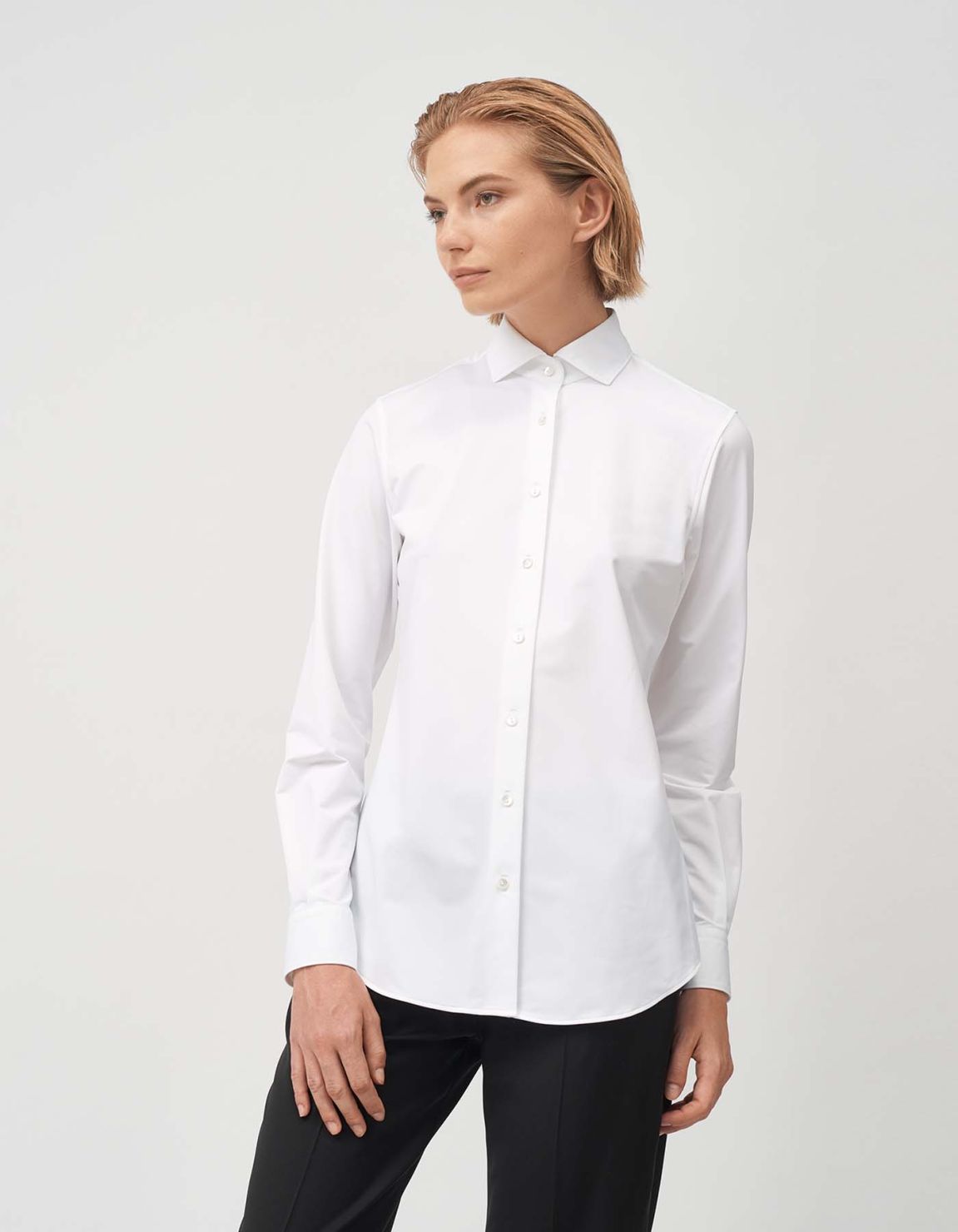 Camisa Blanco Active Liso Regular Fit 1