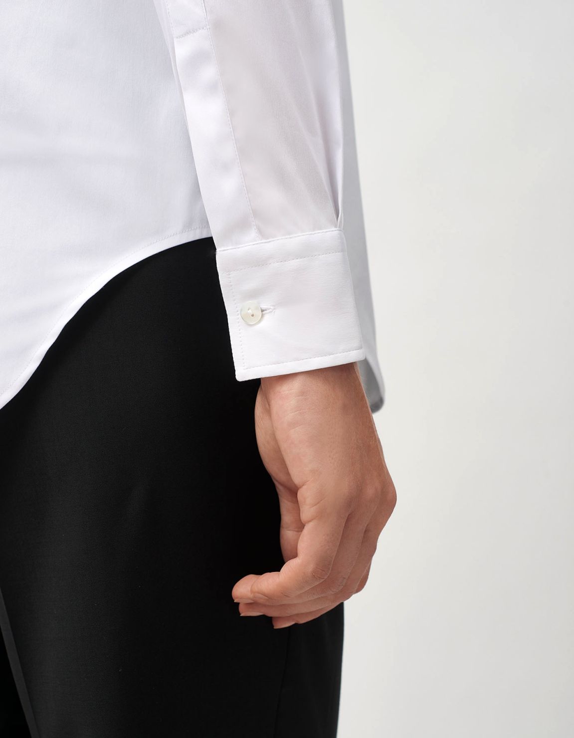 Camicia Bianco Stretch Tinta Unita Regular Fit 2