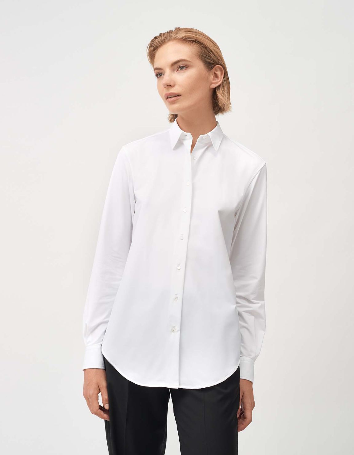 Camicia Bianco Active Tinta Unita Regular Fit 1