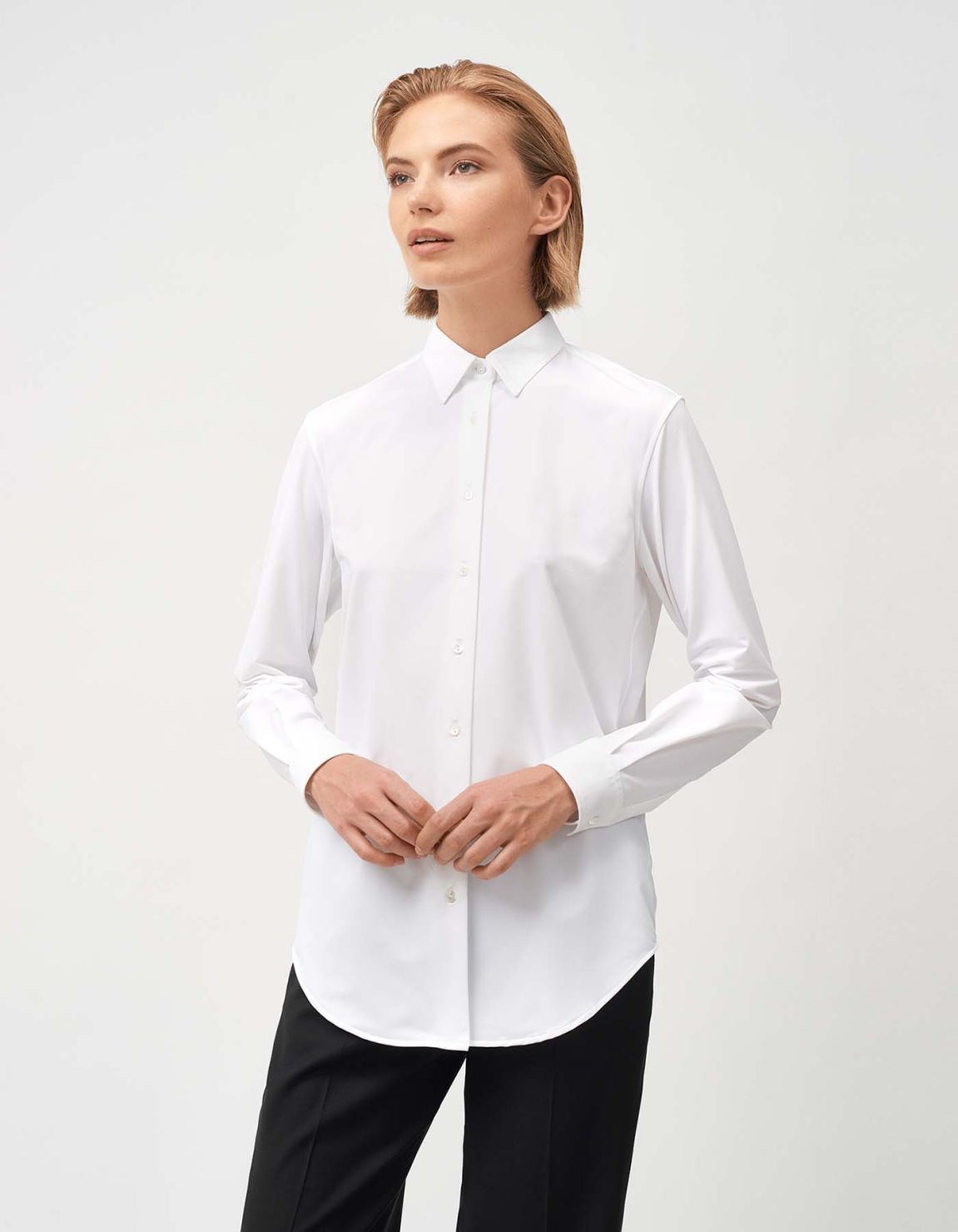 Camicia Bianco Active Tinta Unita Regular Fit 4