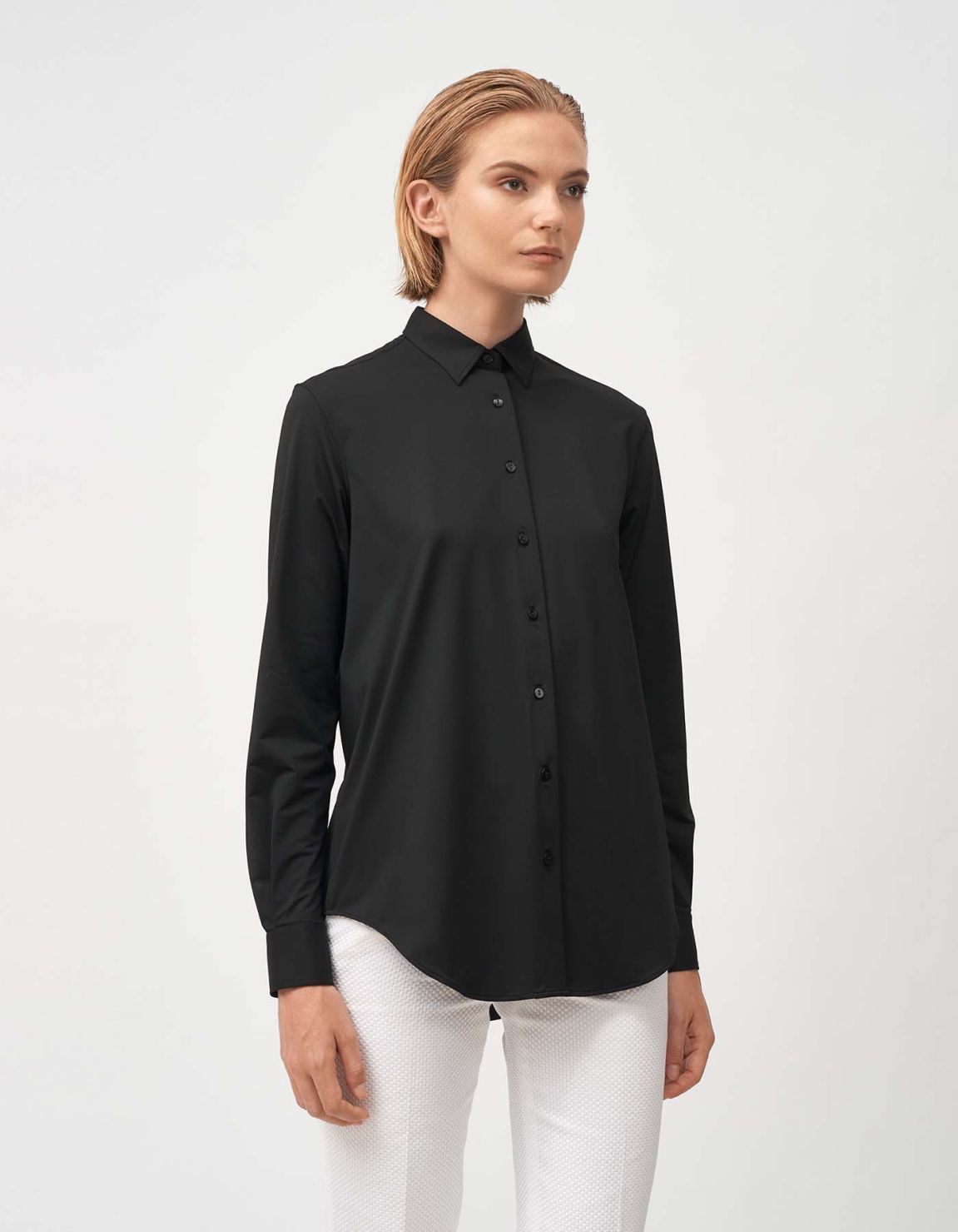 Shirt Black Twill Regular Fit 1