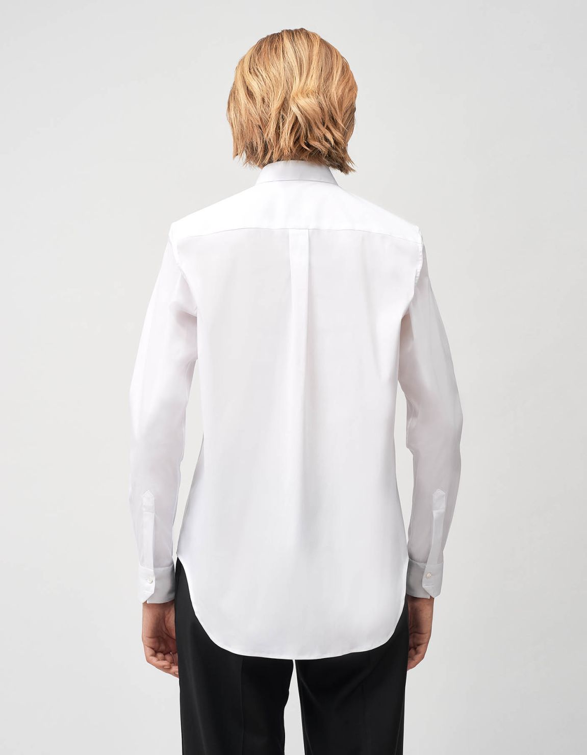 Camisa Blanco Elástico Liso Regular Fit 4