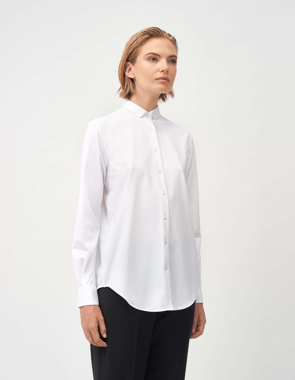 Camicia Bianco Active Tinta Unita Regular Fit 1