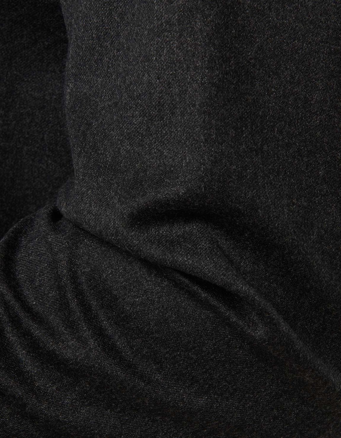 Dark Grey Twill Solid colour Shirt Collar spread Over 2