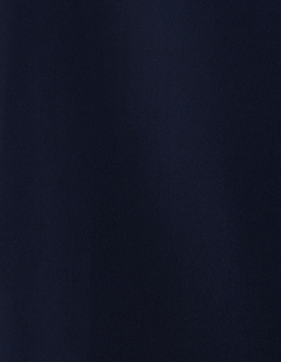 Camicia Collo coreano Tinta Unita Popeline Blu scuro Evolution Classic Fit 4