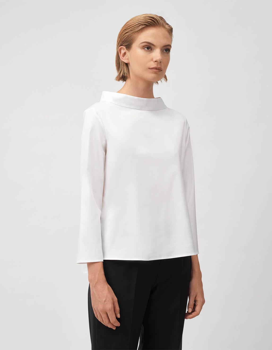 Blusa Bianco Stretch Tinta Unita Unica 1