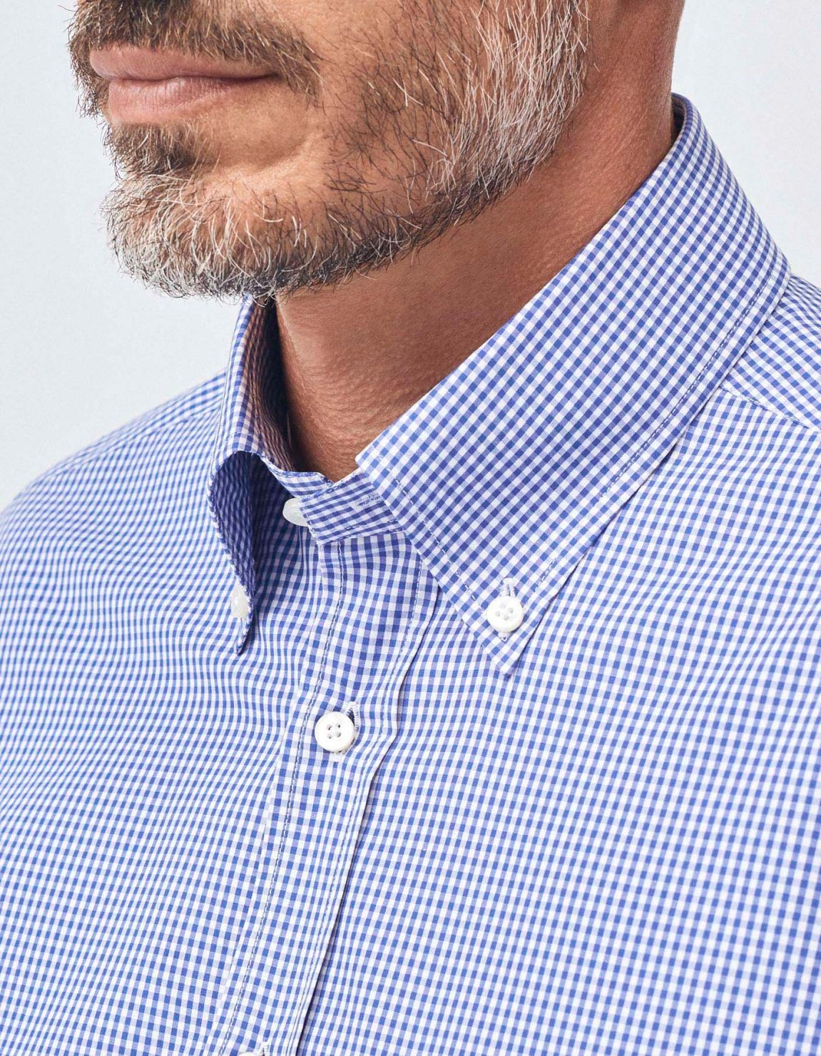 Shirt Collar button down Blue Poplin Evolution Classic Fit 3