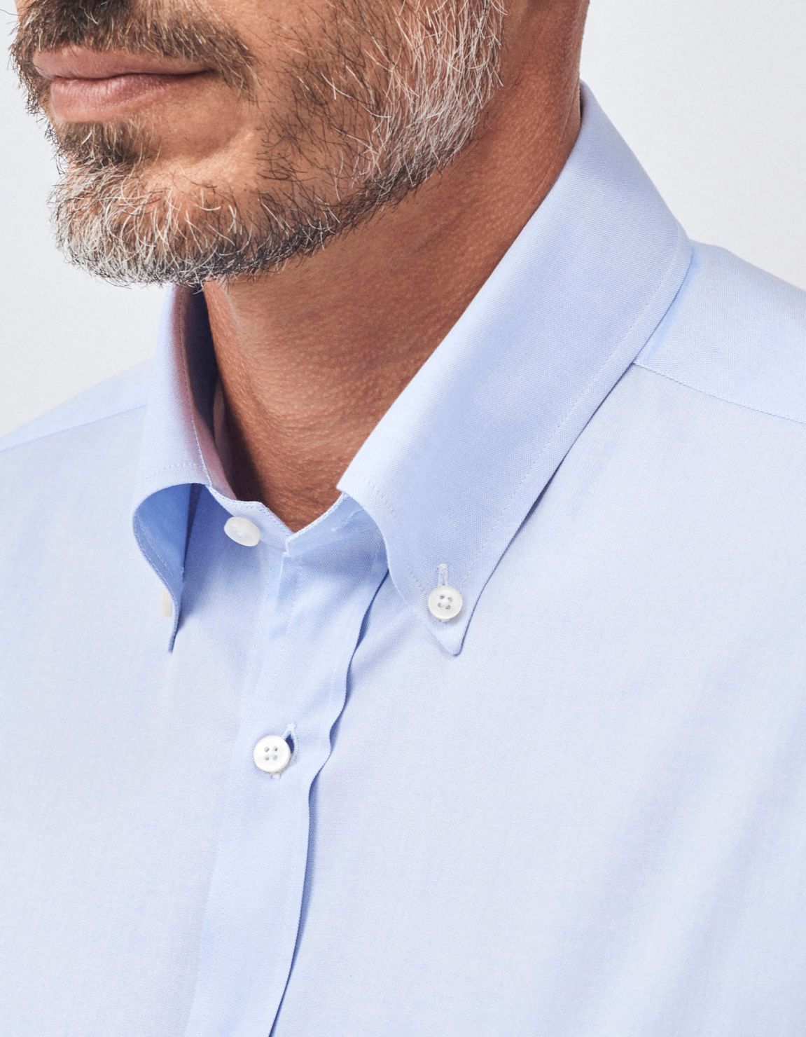 Shirt Collar button down Light Blue Pin point Evolution Classic Fit 3