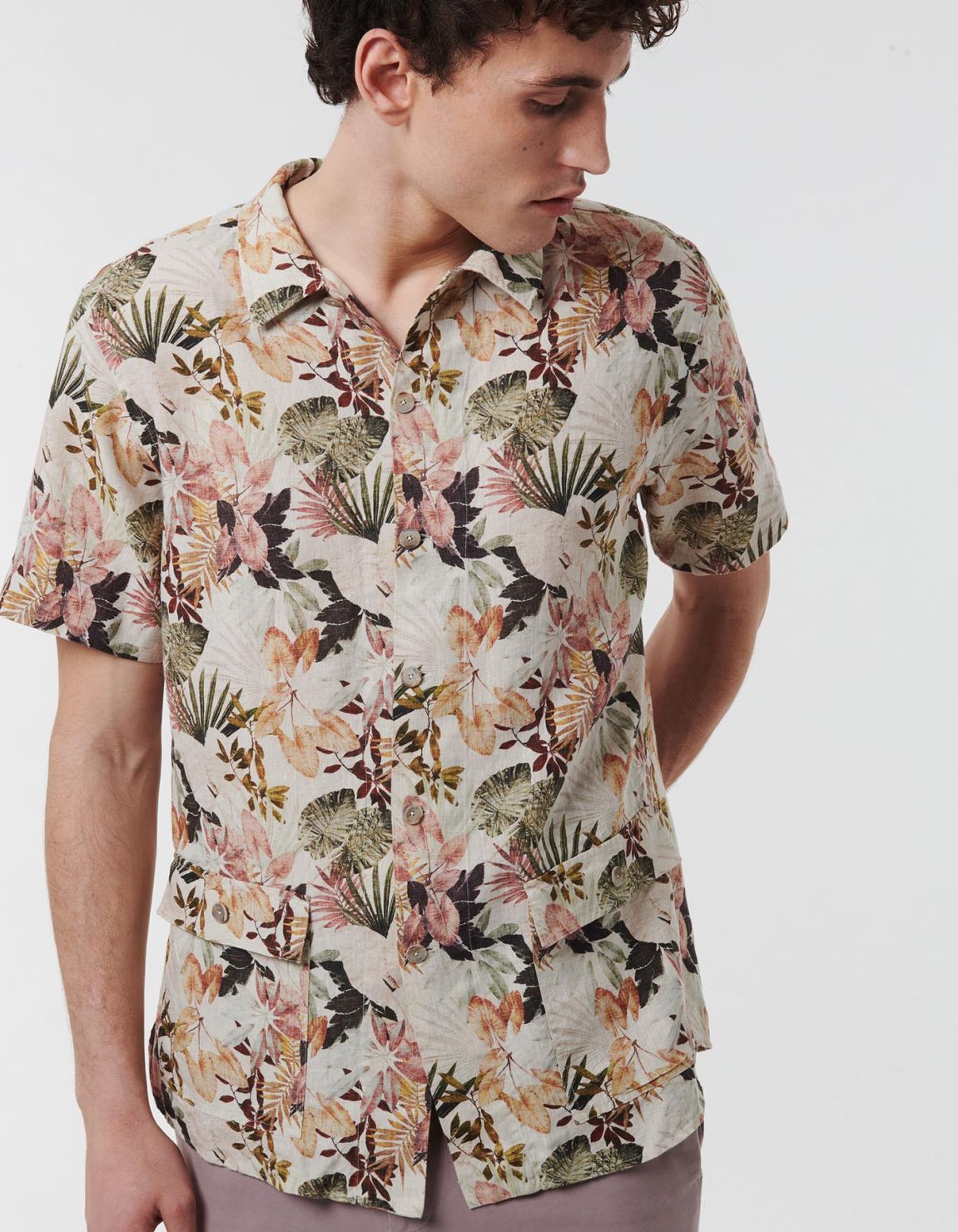 Multicolour Linen Pattern Shirt Collar spread Tailor Custom Fit 3