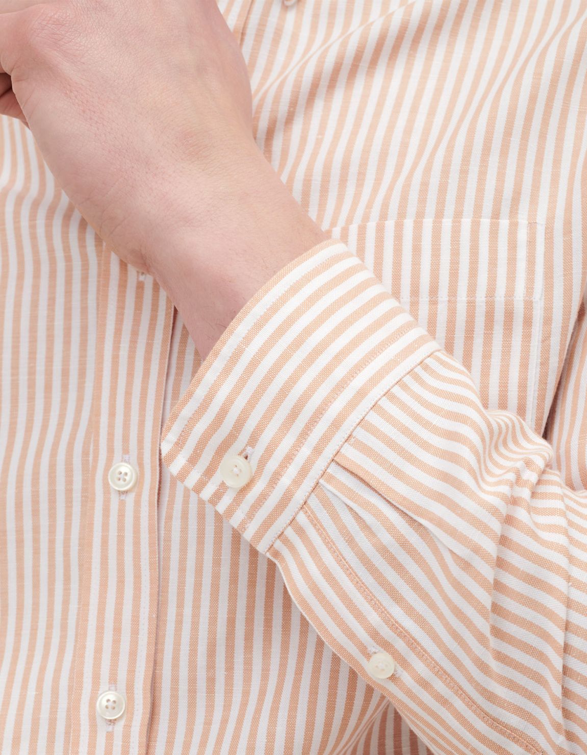 Amber Canvas Stripe Shirt Collar button down Tailor Custom Fit 4