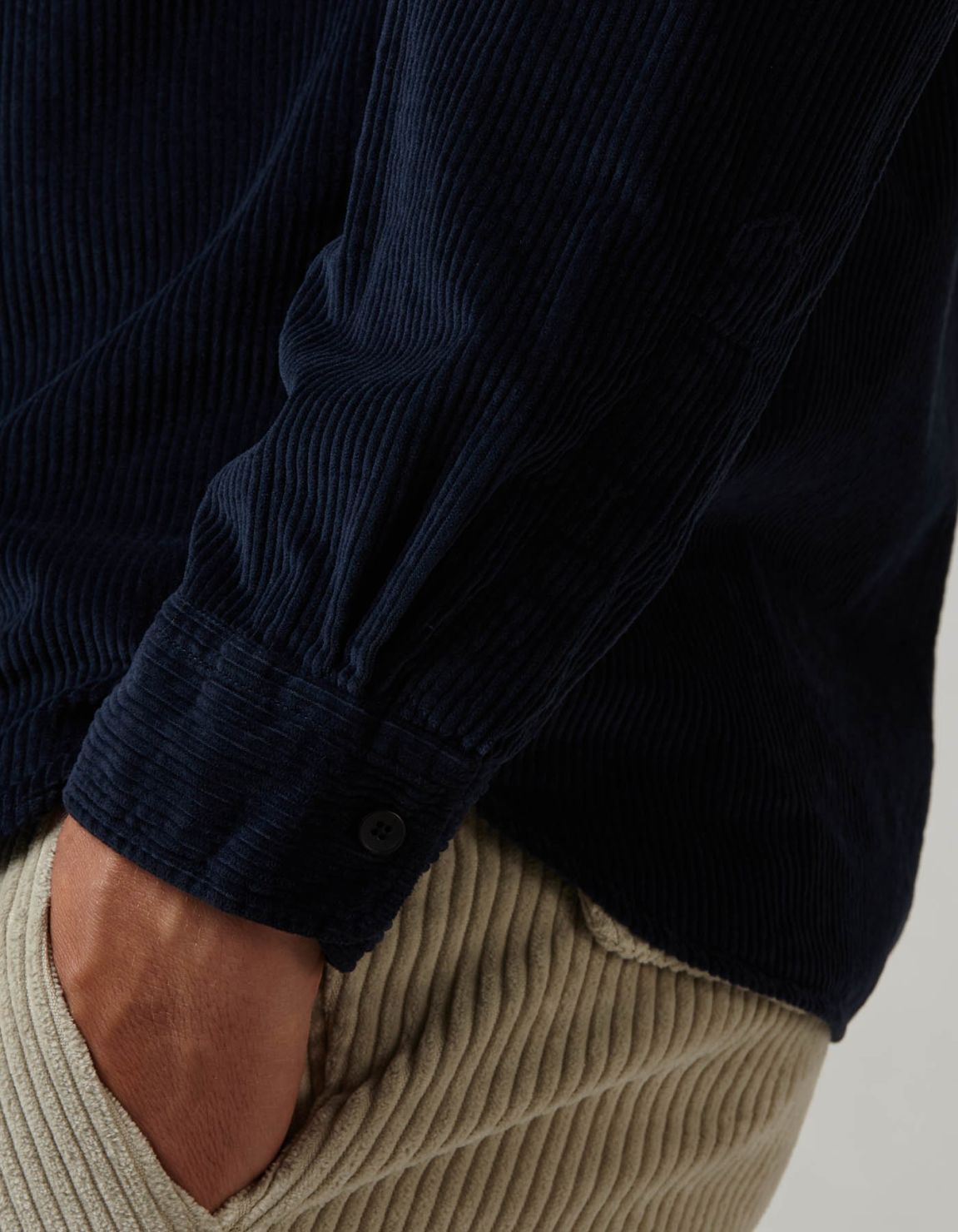 Dark Blue Velvet Solid colour Shirt Collar button down Tailor Custom Fit 5