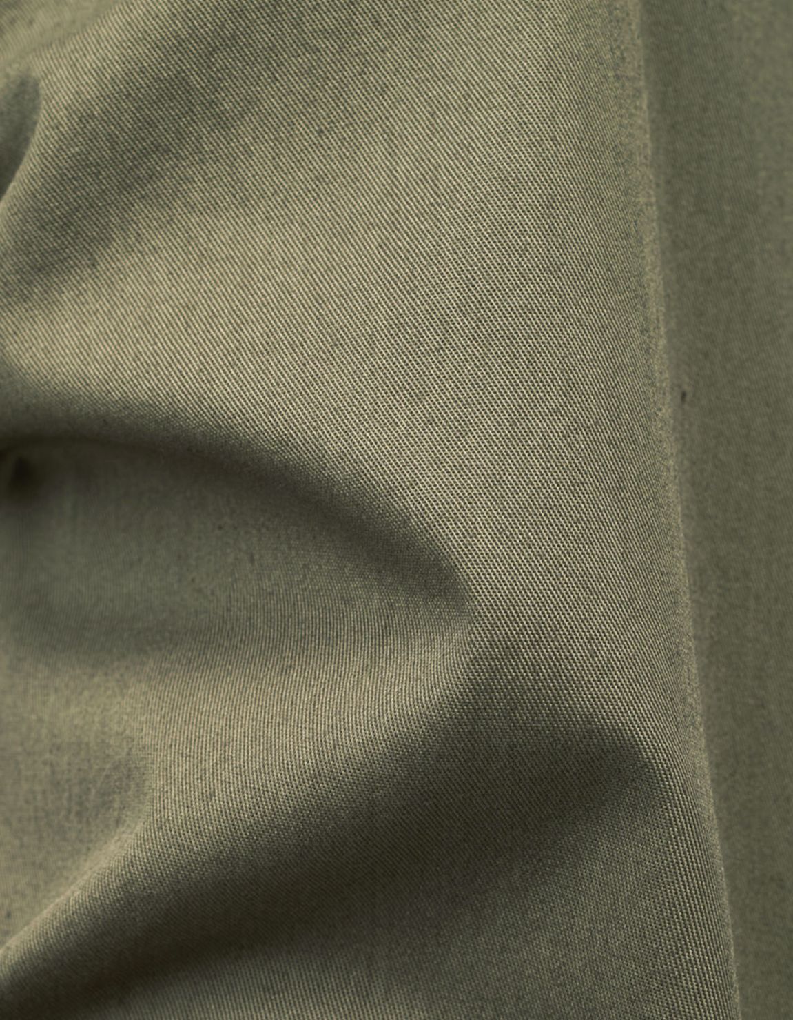 Camisa Cuello italiano pequeño Liso Gabardina Verde militar Tailor Custom Fit 4