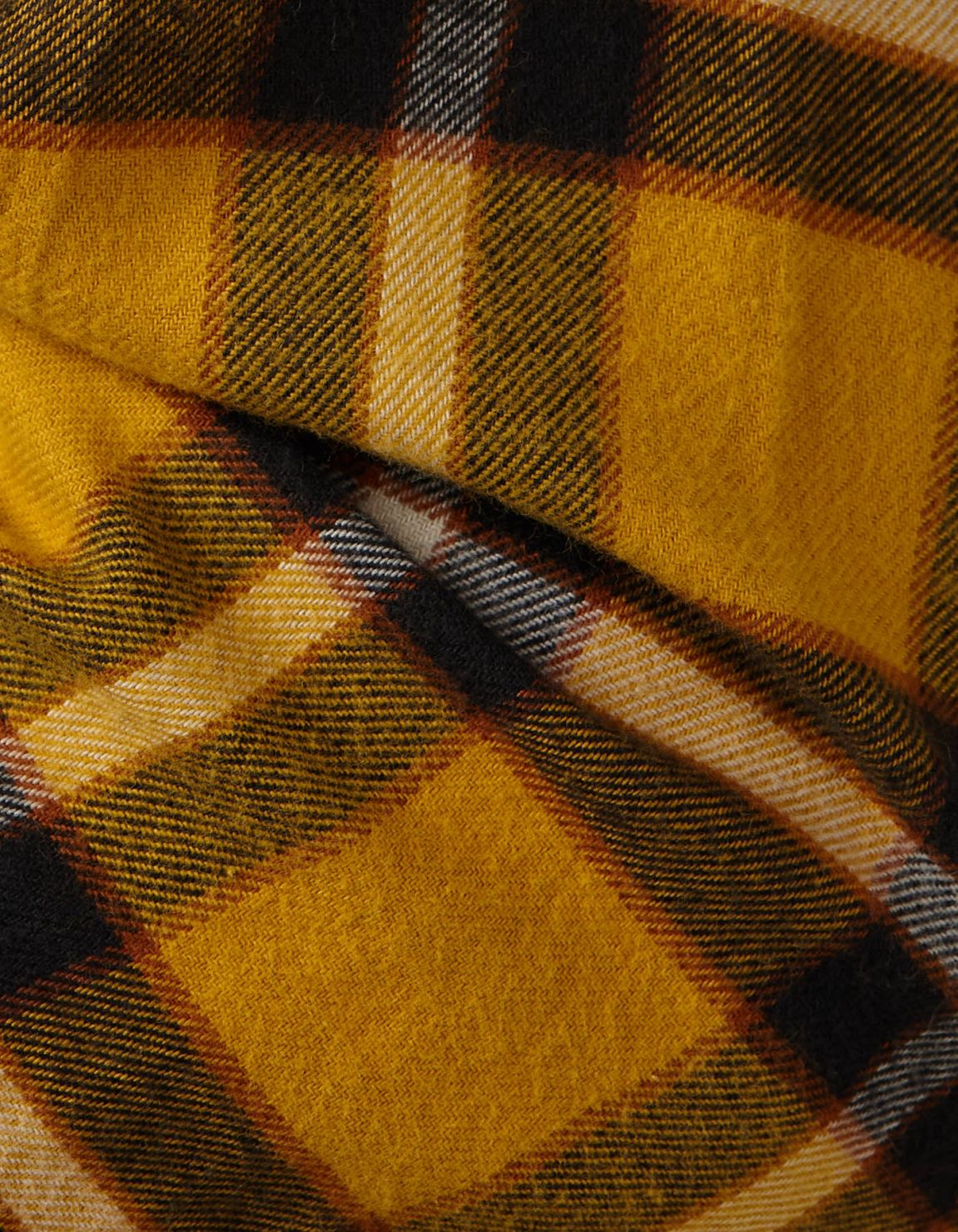 Camisa Cuello italiano pequeño Cuadros Sarga Amarillo Tailor Custom Fit 4