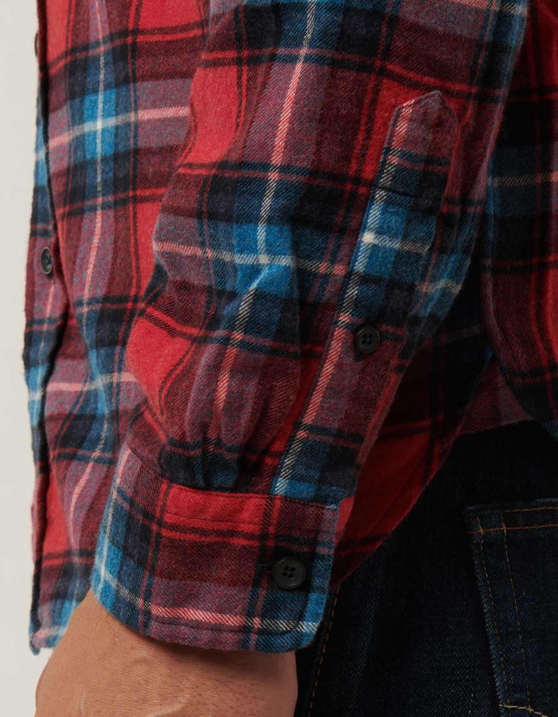 Fire Red Twill Check Shirt Collar small spread Tailor Custom Fit 4