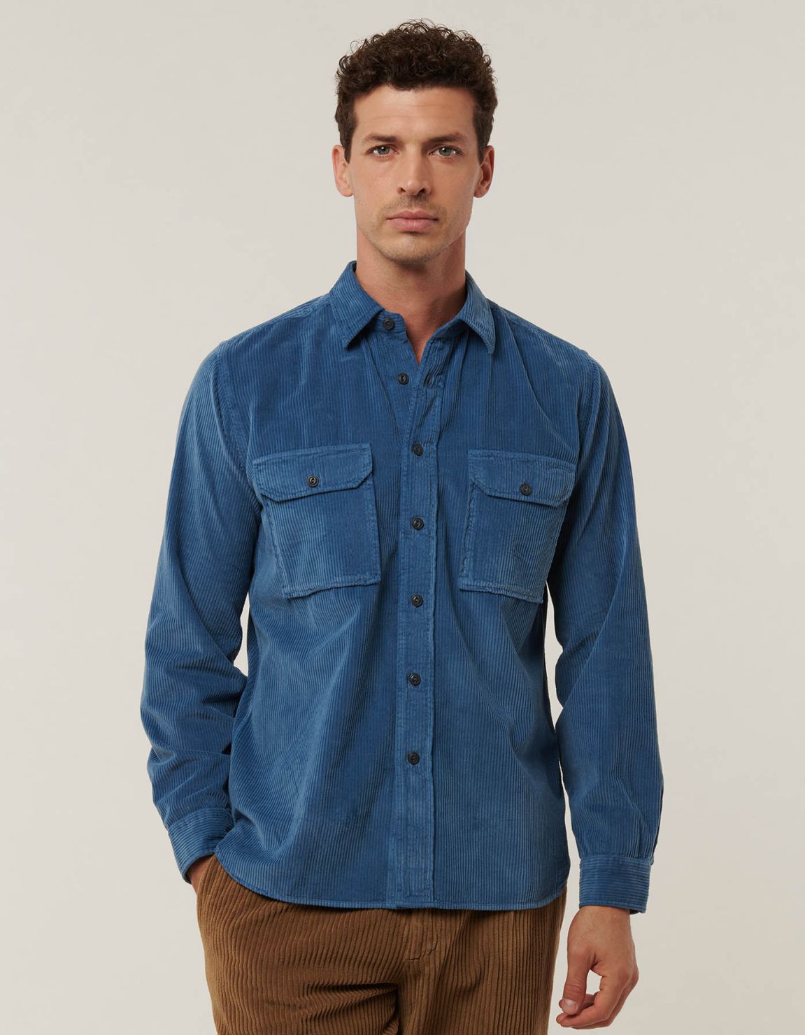 Dark Blue Velvet Solid colour Shirt Collar small spread Tailor Custom Fit 6