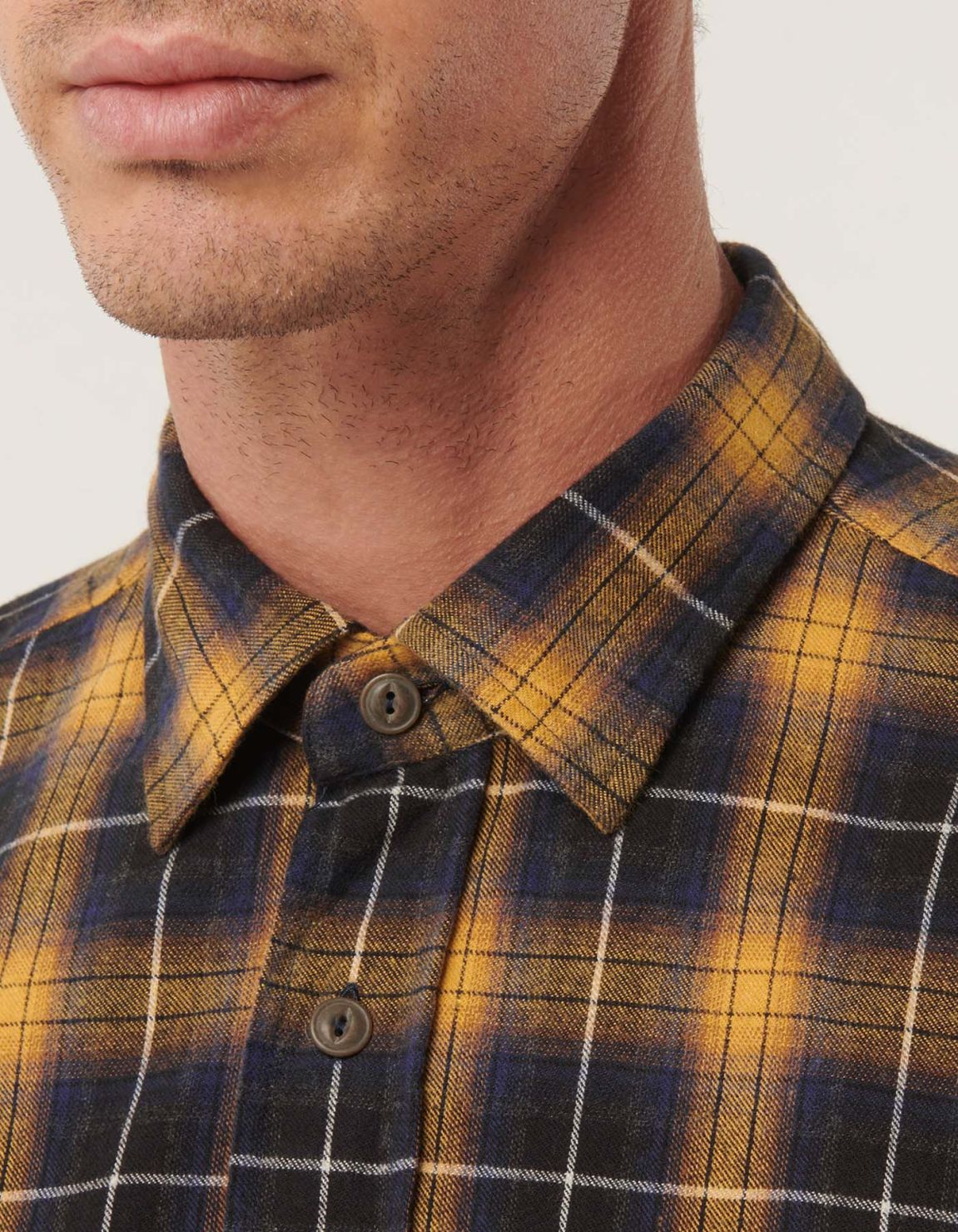 Multicolour Twill Check Shirt Collar small spread Tailor Custom Fit 3
