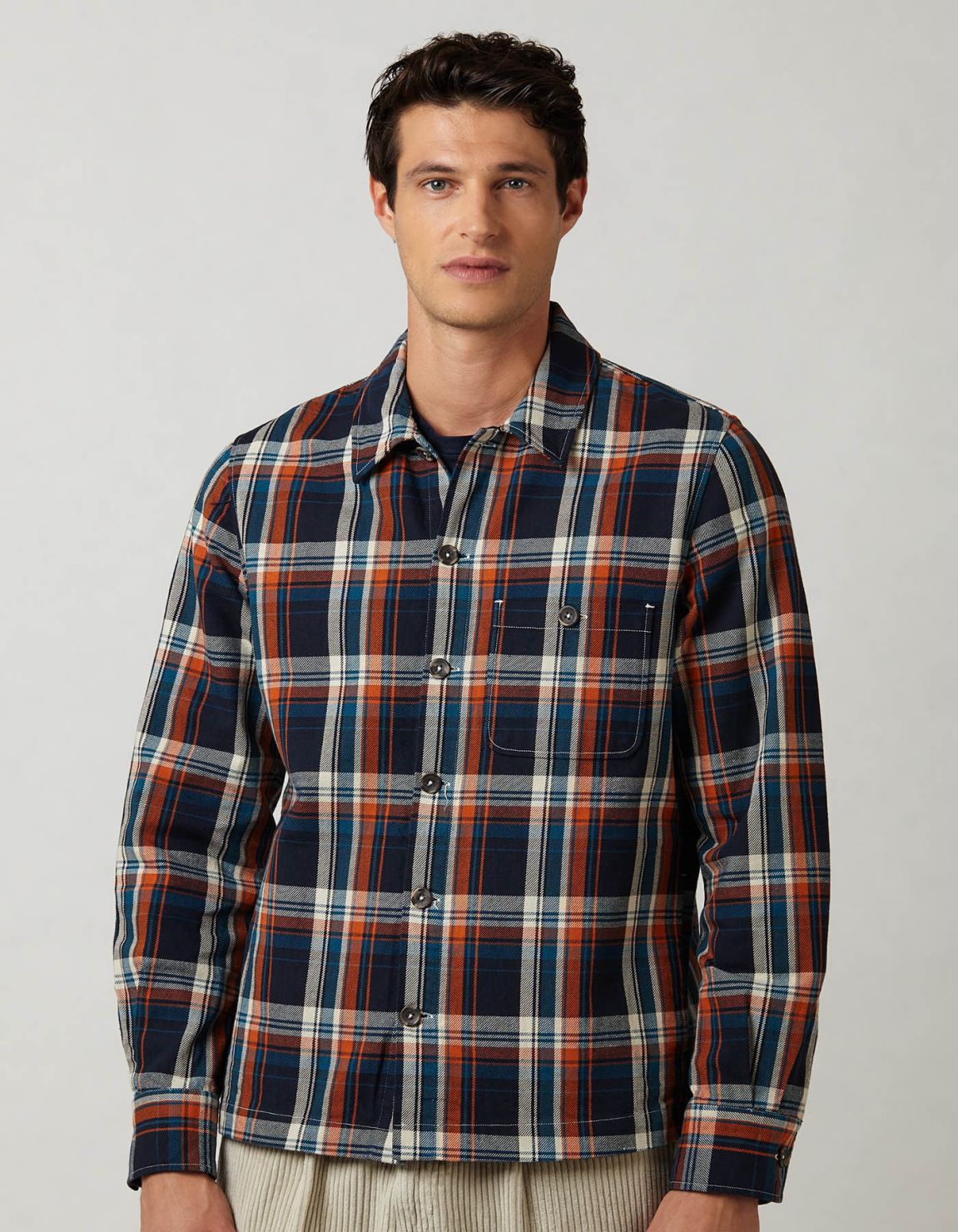 Multicolour Twill Check Shirt Collar spread Tailor Custom Fit 6