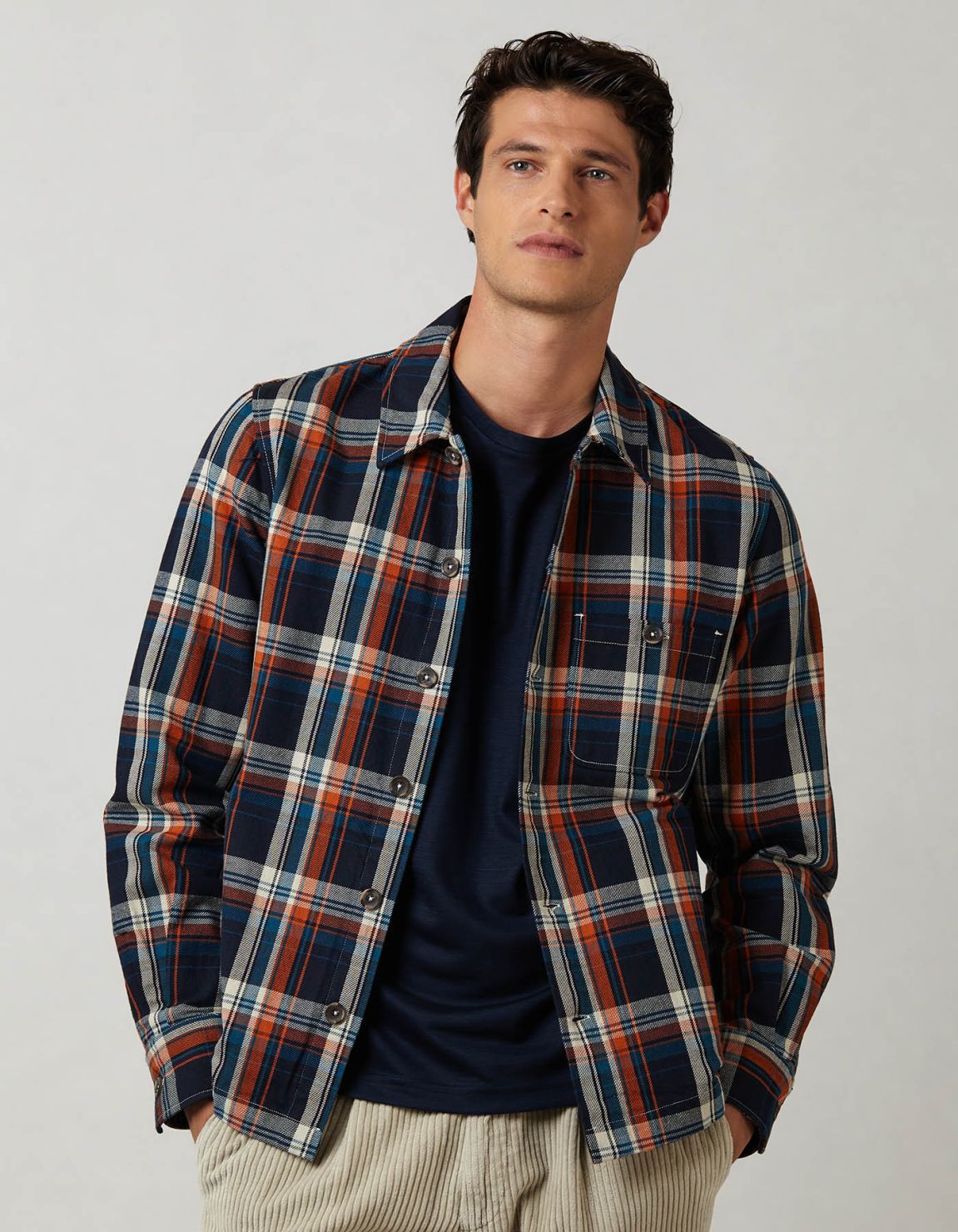 Multicolour Twill Check Shirt Collar spread Tailor Custom Fit 7