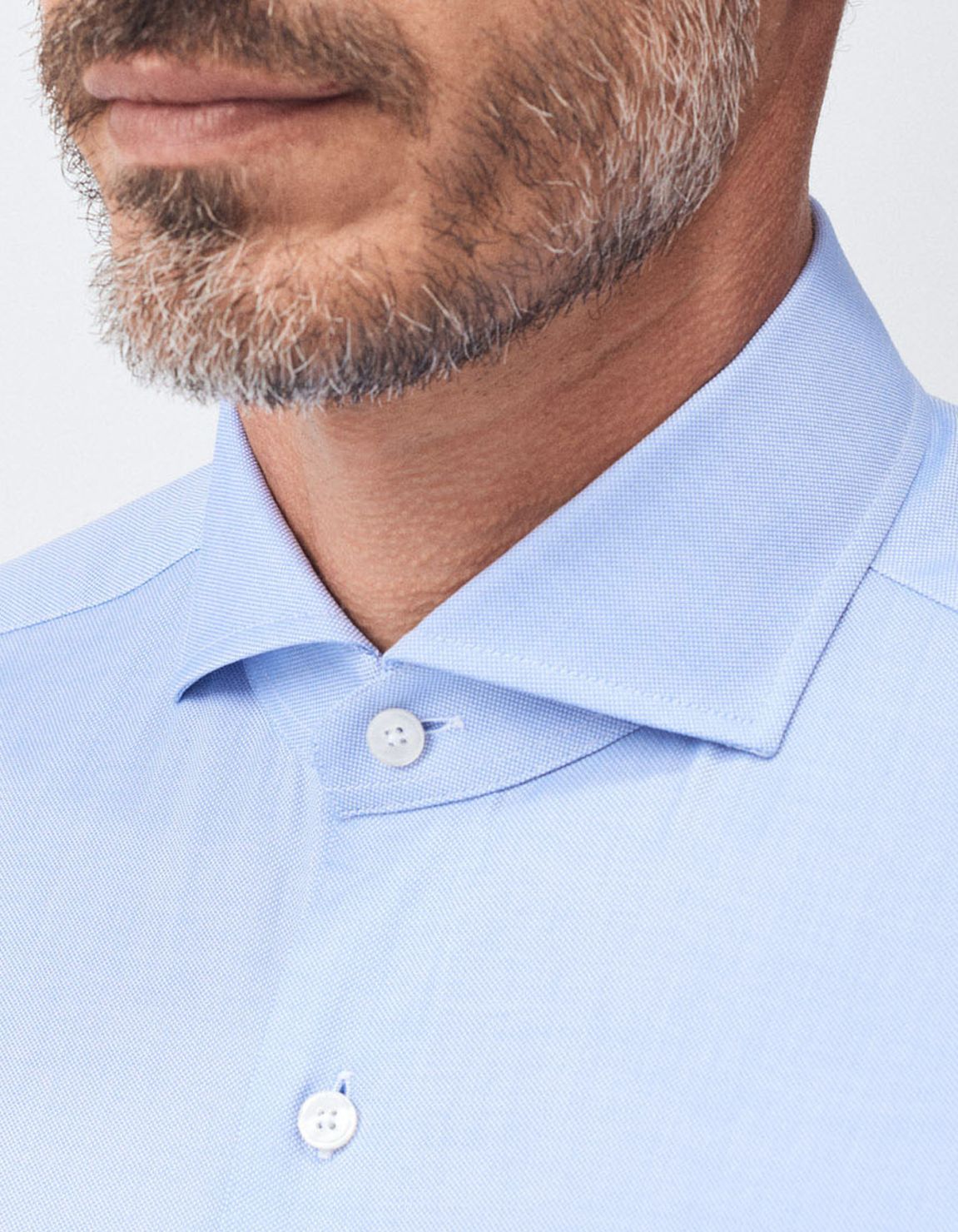 Shirt Collar cutaway Light Blue Oxford Tailor Custom Fit 3
