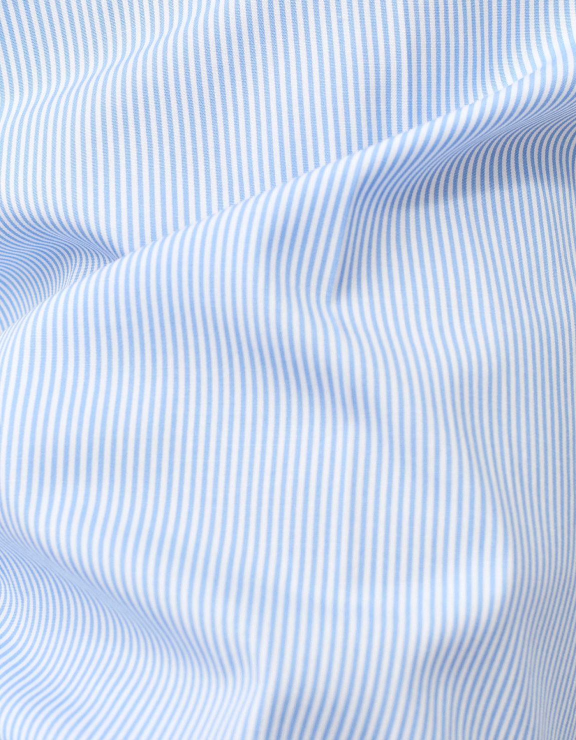 Chemise Col français Bleu ciel pâle Popeline Rayure Tailor Custom Fit 2