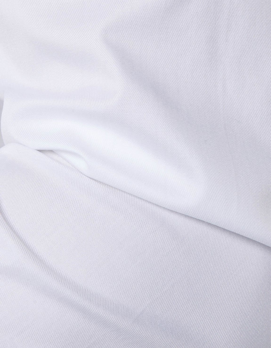 Camicia Collo francese Tinta Unita Twill Bianco Tailor Custom Fit 4