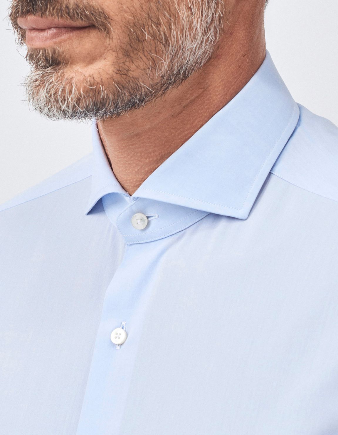 Shirt Collar cutaway Light Blue Poplin Tailor Custom Fit 3