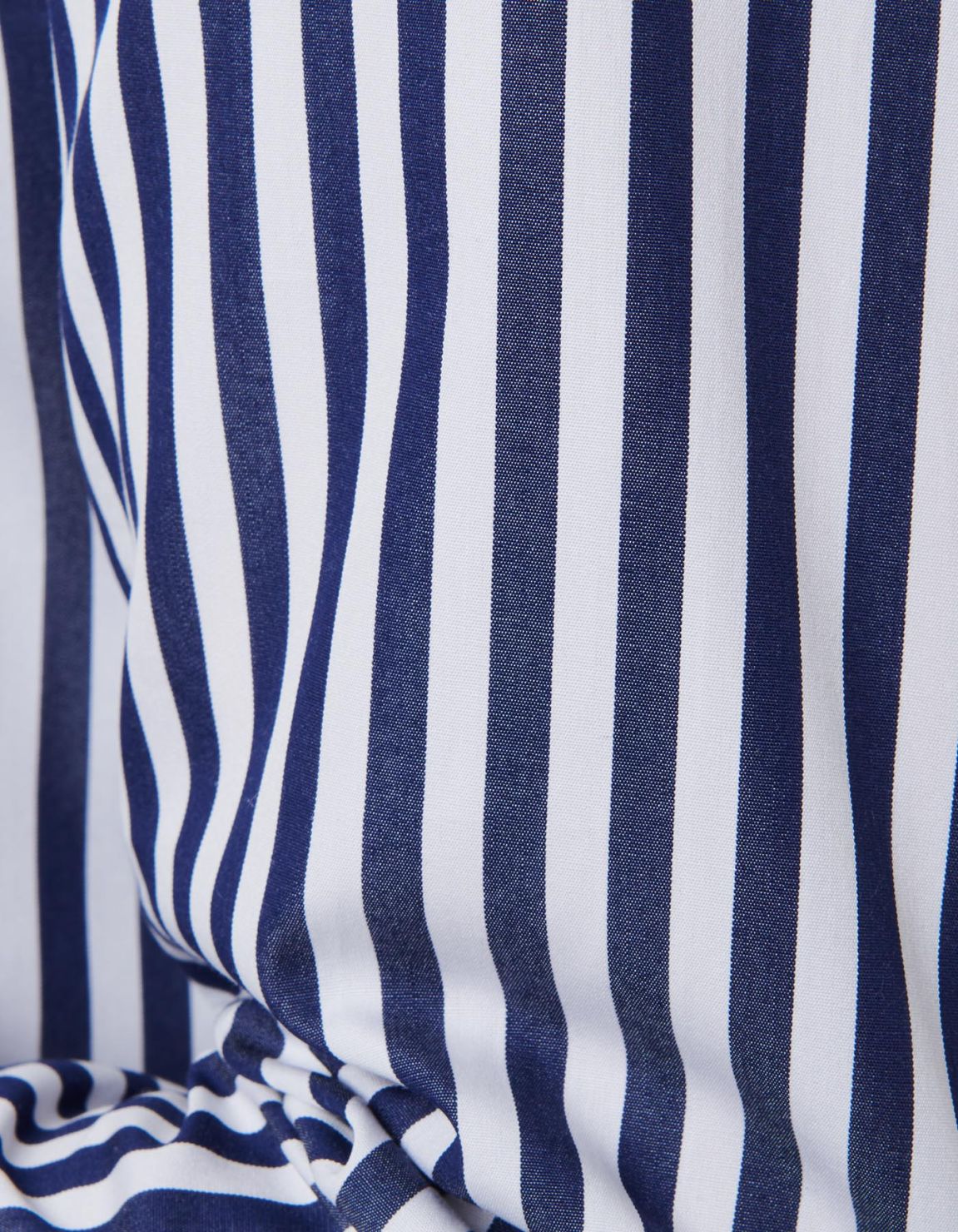 Camicia Collo italiano Righe Popeline Blu scuro Tailor Custom Fit 4