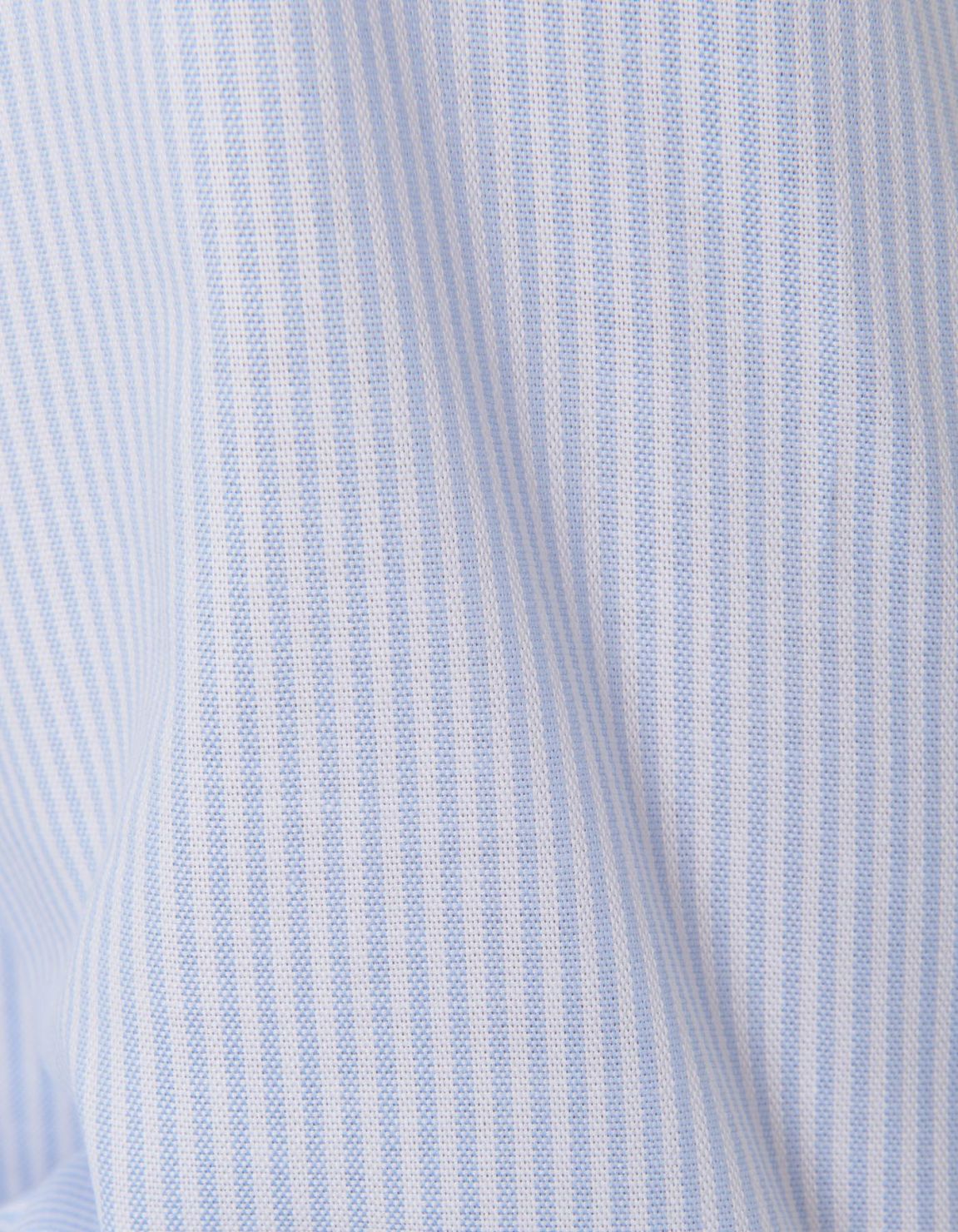 Camisa Cuello italiano Rayas Oxford Celeste Tailor Custom Fit 4