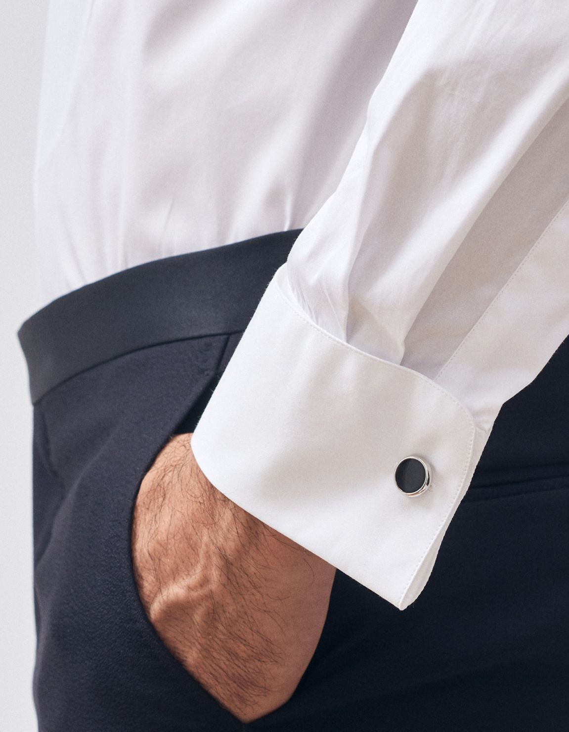 Camicia Collo italiano Tinta Unita Popeline Bianco Tailor Custom Fit 4