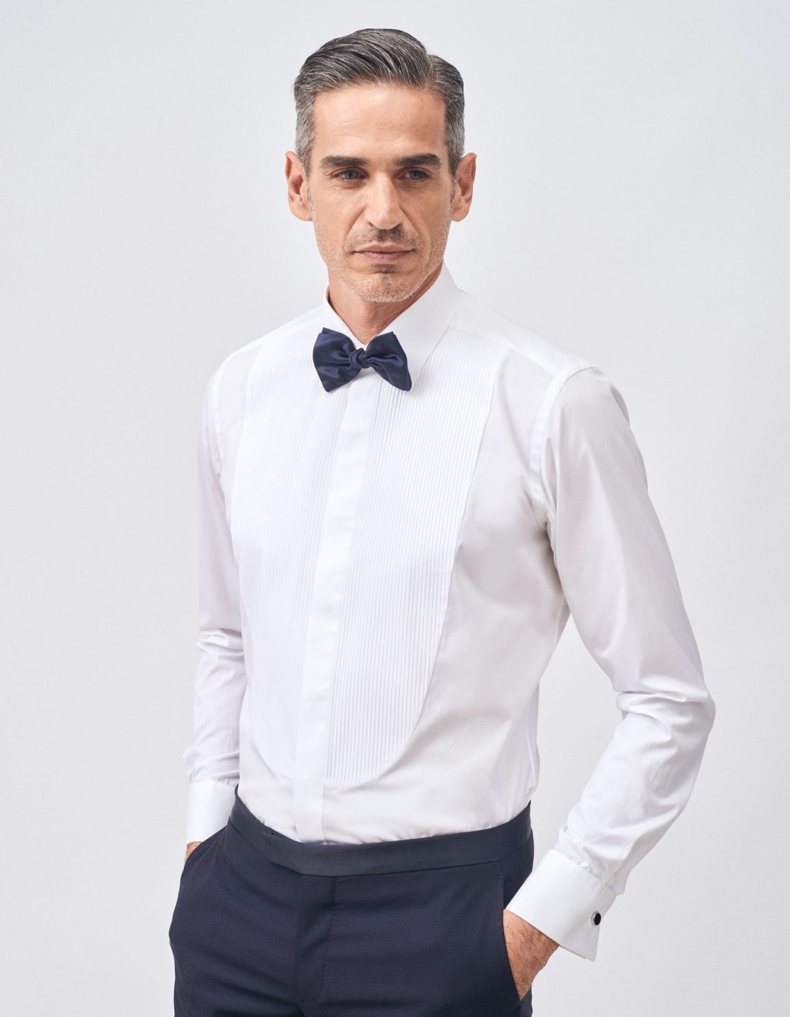 Shirt Collar spread White Poplin Tailor Custom Fit 6