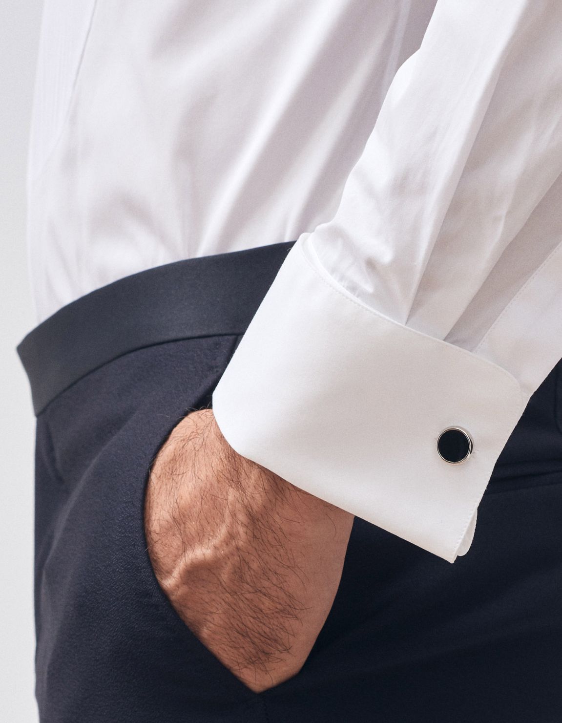 Hemd Uni Kragen Käppchen Popeline Weiß Tailor Custom Fit 4