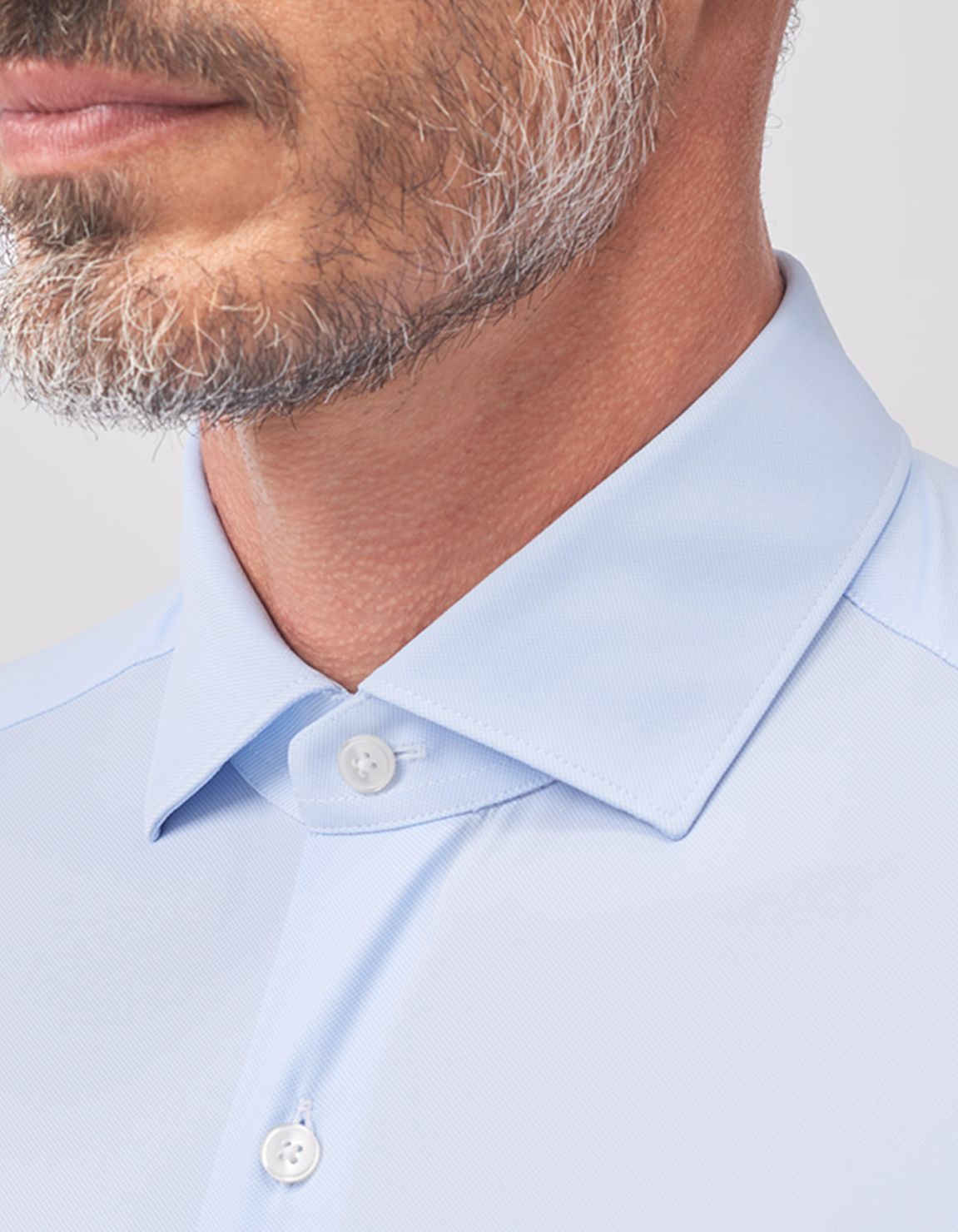 Shirt Collar small cutaway Light Blue Oxford Tailor Custom Fit 3