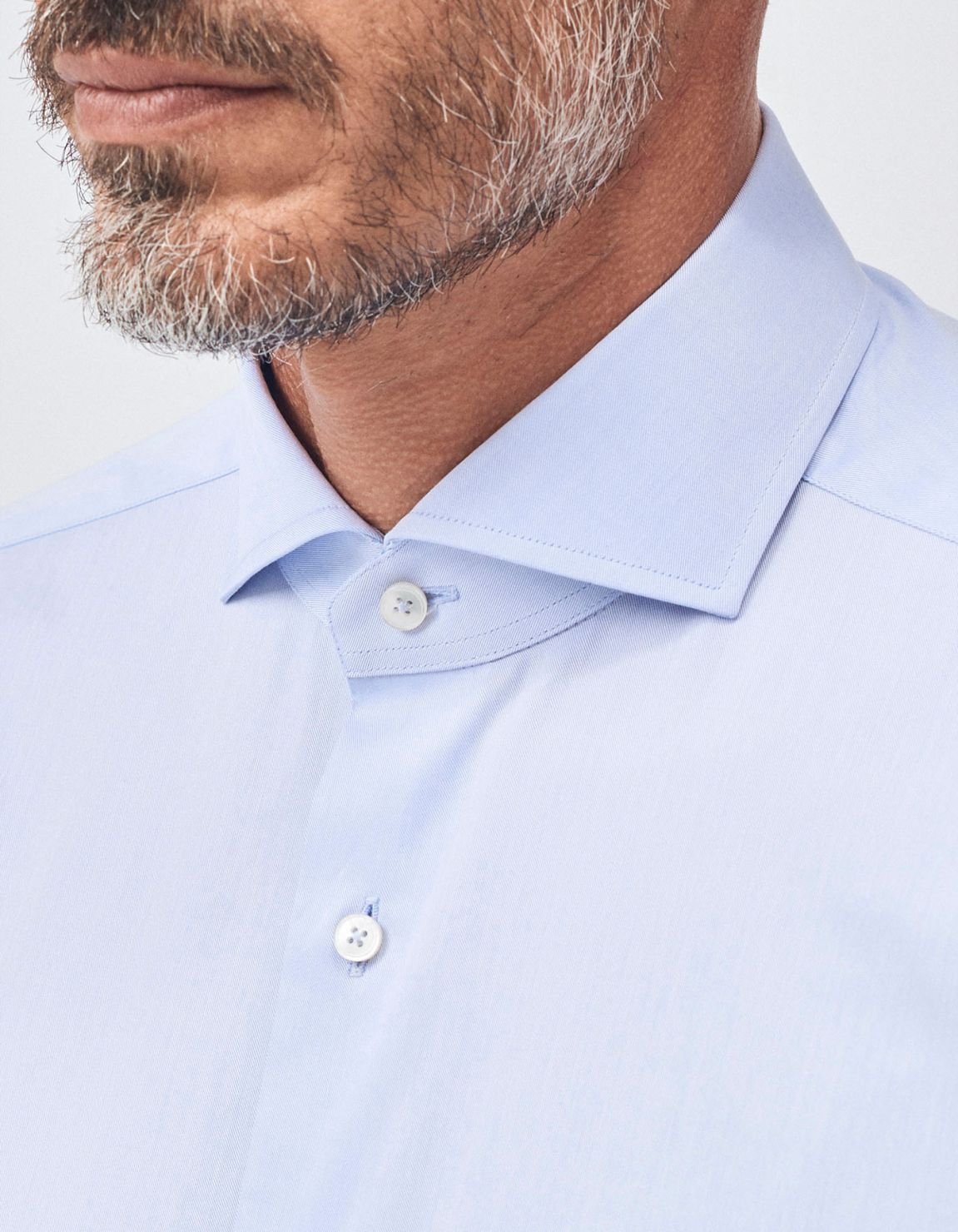 Shirt Collar small cutaway Light Blue Twill Slim Fit 3