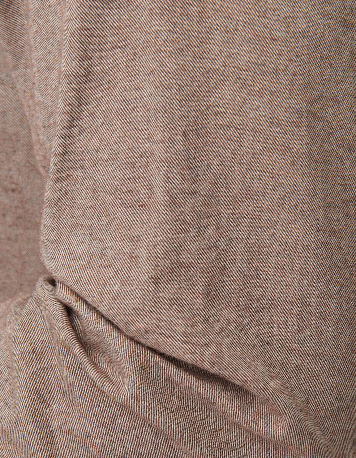 Brown Melange Twill Solid colour Shirt Collar cutaway Tailor Custom Fit 2