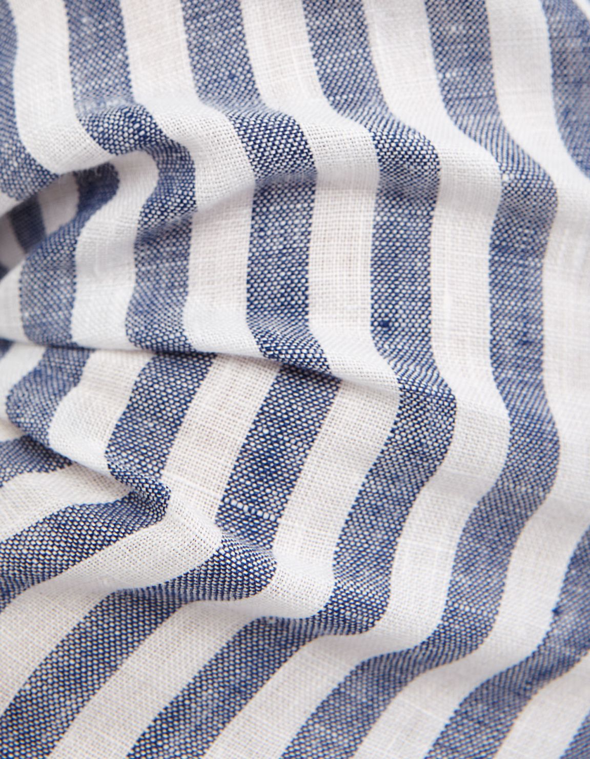 Camicia Collo francese Righe Lino Blu scuro Tailor Custom Fit 4
