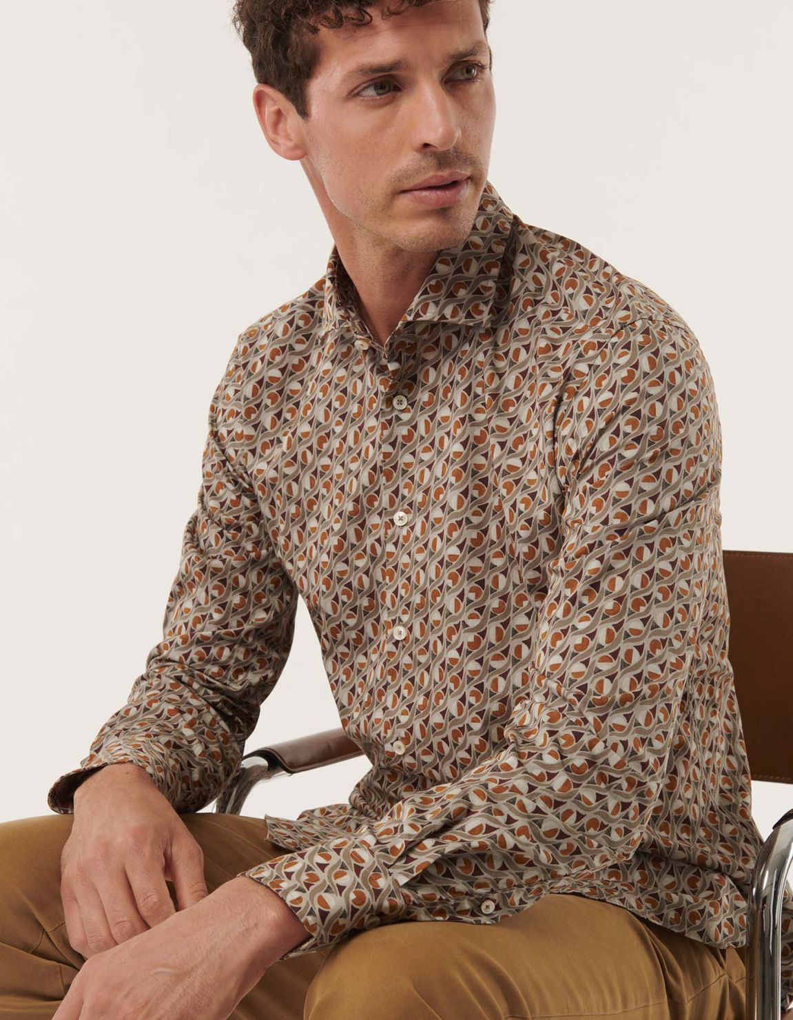 Multicolour Poplin Pattern Shirt Collar small cutaway Tailor Custom Fit 1
