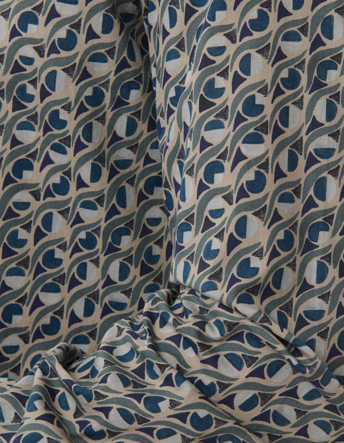 Hemd Muster Kragen Haifisch klein Popeline Blau Tailor Custom Fit 2