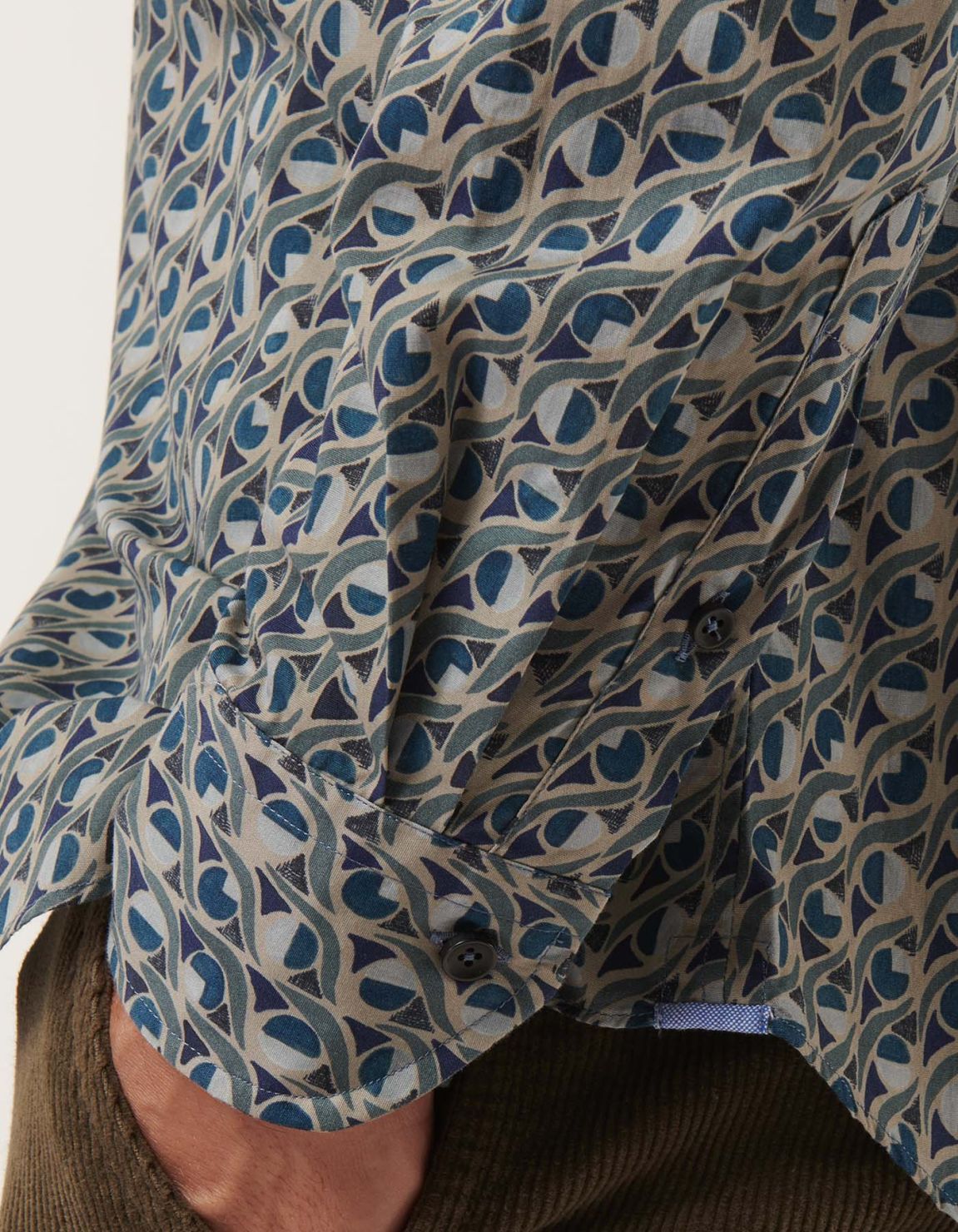 Blue Poplin Pattern Shirt Collar small cutaway Tailor Custom Fit 4