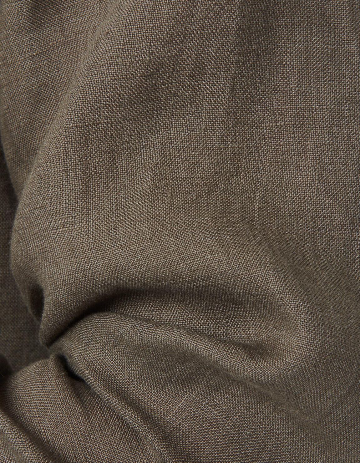 Camicia Collo francese piccolo Tinta Unita Lino Verde militare Tailor Custom Fit 4