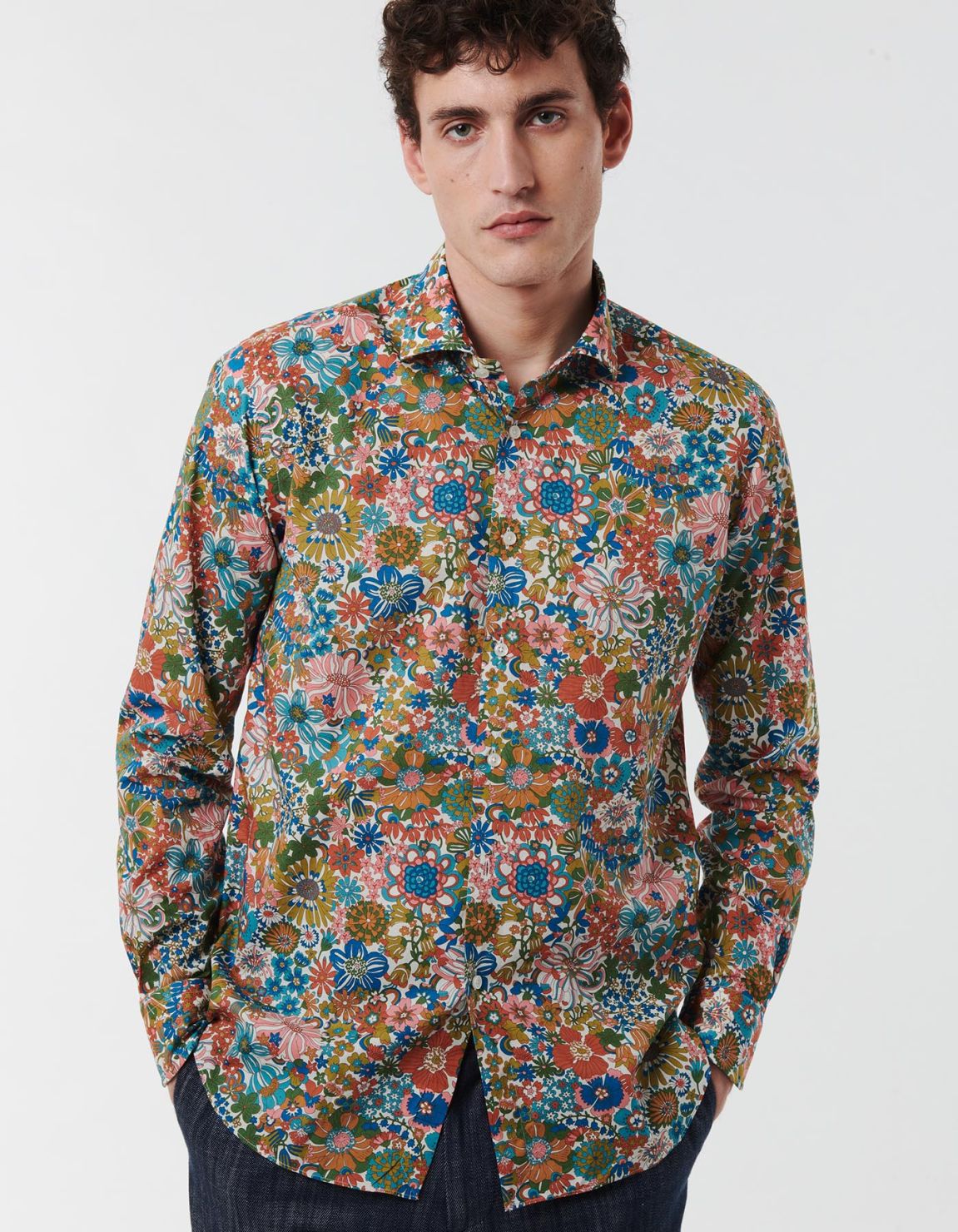 Multicolour Poplin Pattern Shirt Collar small cutaway Tailor Custom Fit 7