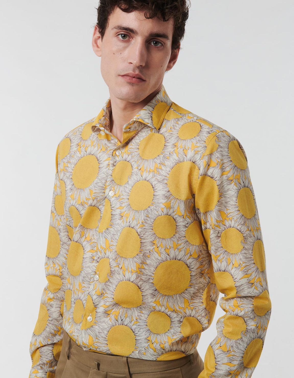 Camisa Cuello francés pequeño Estampado Popelina Multicolor Tailor Custom Fit 3