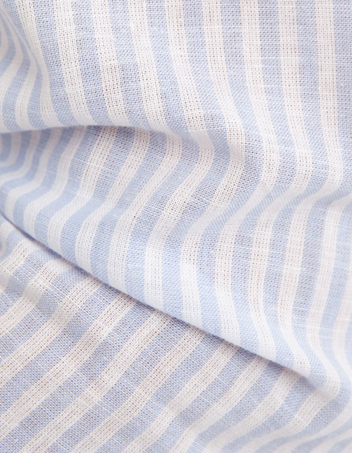 Camicia Collo francese piccolo Righe Lino Celeste chiaro Tailor Custom Fit 4