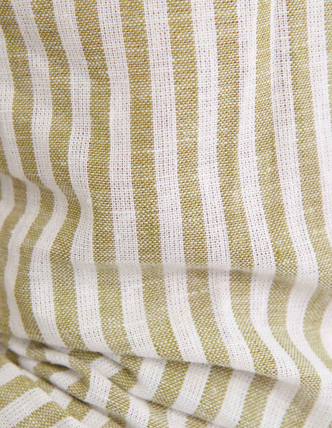 Camicia Collo francese piccolo Righe Lino Verde oliva Tailor Custom Fit 4