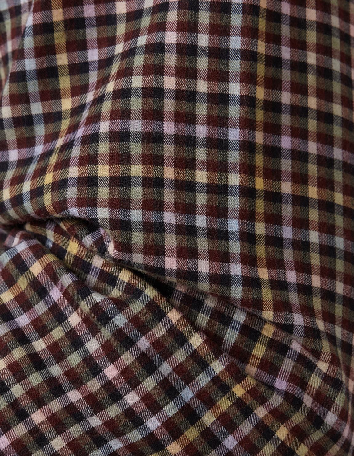 Brown Canvas Check Shirt Collar button down Tailor Custom Fit 4