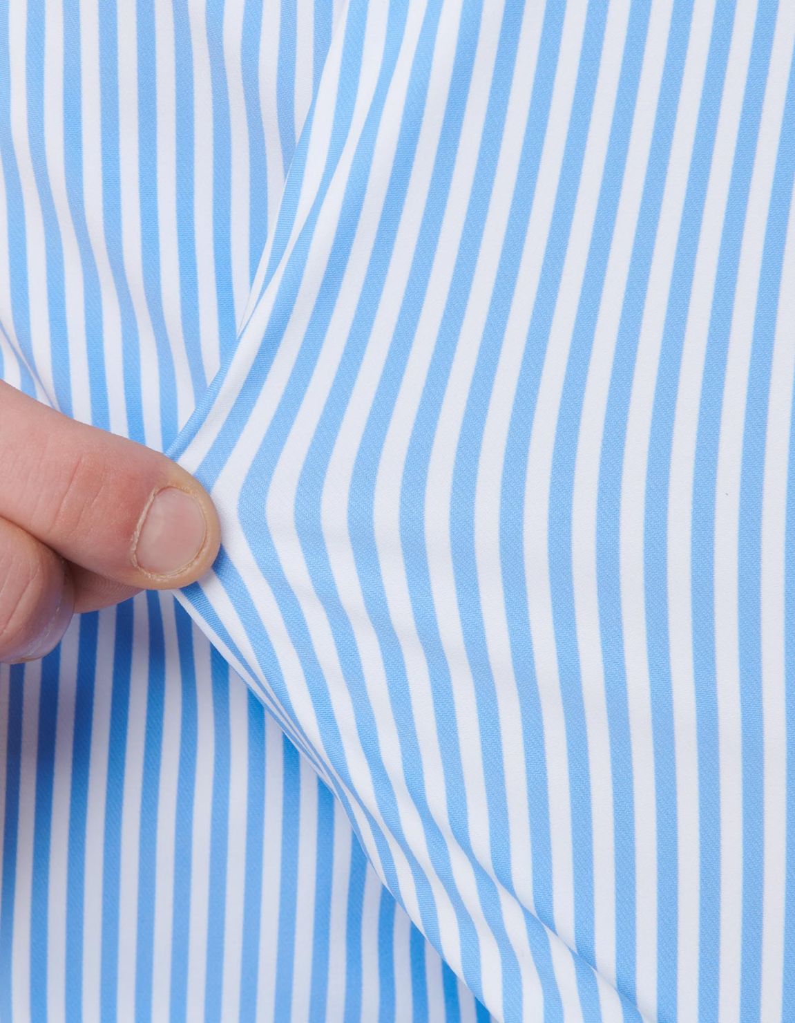 Light Blue Twill Stripe Shirt Collar small cutaway Evolution Classic Fit 3
